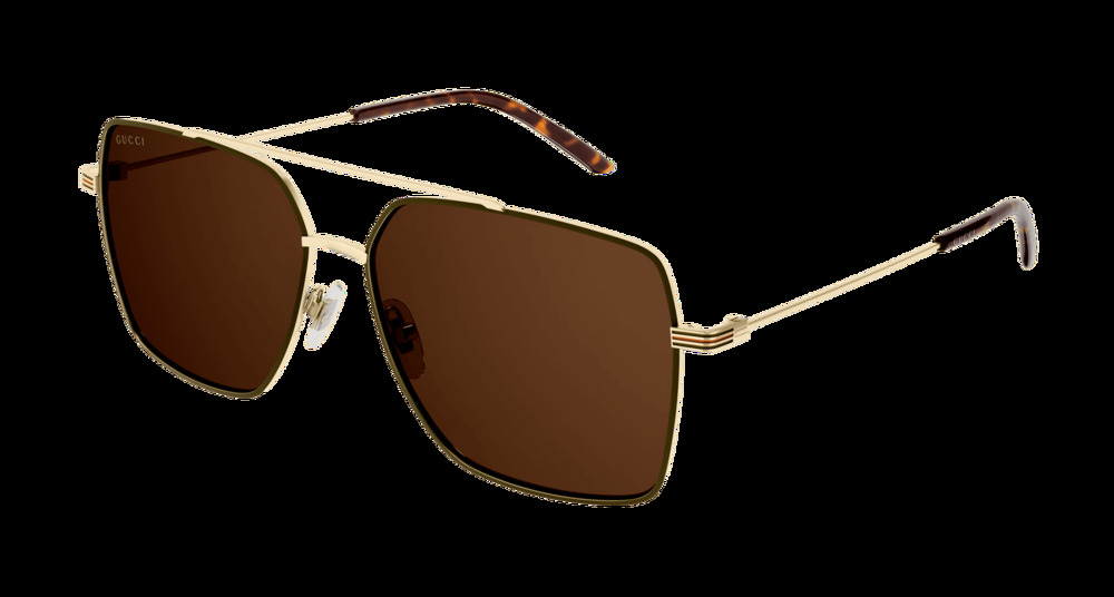 Gucci GG1053SK Pilot Sunglasses in Gold Brown $520